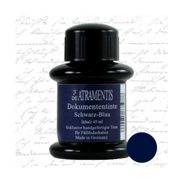 De Atramentis Document Ink Black Blue 45ml